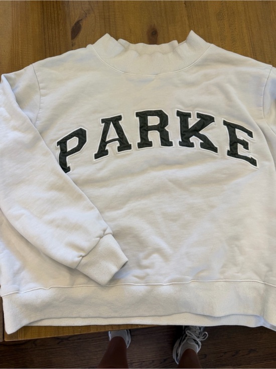 Parke Tops - Parke Varsity Mockneck Sweatshirt L/XL